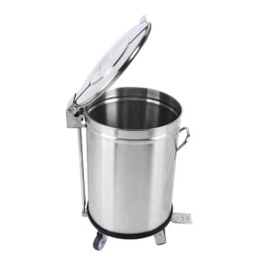 Edelstahl-Mülleimer mit Pedal - 100 L - Dynasteel