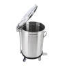 Edelstahl-Mülleimer mit Pedal - 100 L - Dynasteel