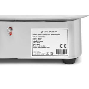 Chafing Dish GN 1/1 Elektrisch RVS - Dynasteel