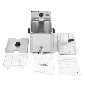 Professionelle Fritteuse 8 L mit Ablass - Dynasteel