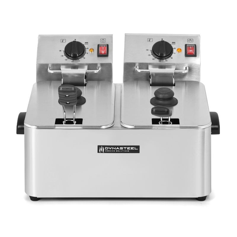 Professional Deep Fryer 2 x 4 L - Dynasteel Professional Deep Fryer 2 x 4 L - Dynasteel