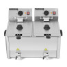 Professionelle Fritteuse 2 x 8 L mit Ablass - Dynasteel