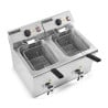Professional Premium Deep Fryer 2 x 8 L with Drain - Dynasteel