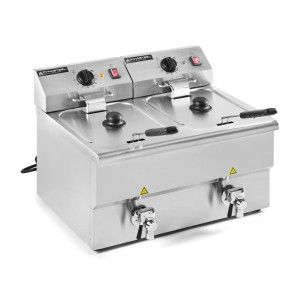 Professionele Friteuse Premium 2 x 8 L met Aftap - Dynasteel