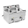 Friteuse Professionnelle Premium 2 x 8 L avec Vidange - Dynasteel