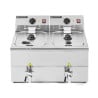 Friteuse Professionnelle Premium 2 x 8 L avec Vidange - Dynasteel