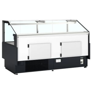 Schwarze Supermarkt-Kühlvitrine - 469 L - TEFCOLD