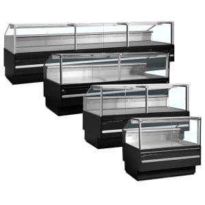 Schwarze Supermarkt-Kühlvitrine - 627 L - TEFCOLD