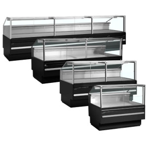Zwarte Supermarkt Koelvitrine - 627 L - TEFCOLD