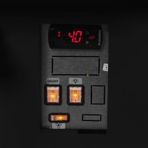 Schwarzer Supermarkt-Kühlschrank - 947 L - TEFCOLD