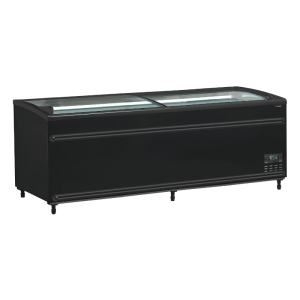Koelkast Vriezer Gebogen Glazen Deksel - Zwart - 584 L - TEFCOLD