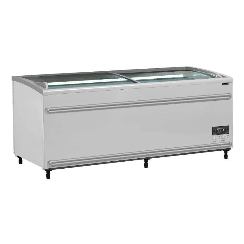 Koelkast Vriezer Gebogen Glazen Deksel - Wit - 500 L - TEFCOLD Koelkast Vriezer Gebogen Glazen Deksel - Wit - 500 L - TEFCOLD