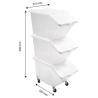 Set van 3 Ingrediëntenbakken 30L + Deksel + 4 Wielen