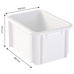 Rectangular Bin 15 L White
