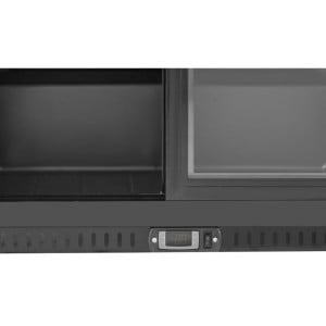 Rückbuffet Kühlschrank 2 Glastüren - Schwarzes Innenleben Dynasteel