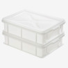 Halber Behälter für Teiglinge 9L Weiß - 400 x 300 mm - Gilac