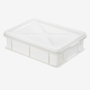 Halber Behälter für Teiglinge 9L Weiß - 400 x 300 mm - Gilac
