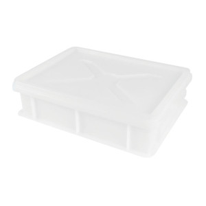 Halber Behälter für Teiglinge 9L Weiß - 400 x 300 mm - Gilac