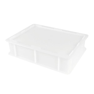 Halber Behälter für Teiglinge 9L Weiß - 400 x 300 mm - Gilac