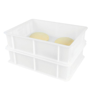 Halber Behälter für Teiglinge 9L Weiß - 400 x 300 mm - Gilac