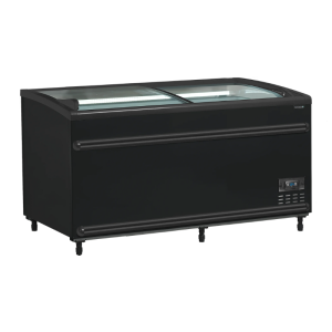 Réfrigérateur Congélateur Couvercle Vitré Incurvé - Noir - 422 L - TEFCOLD