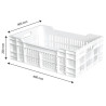 Crate 600 X 400 Perforated 40L White - Gilac