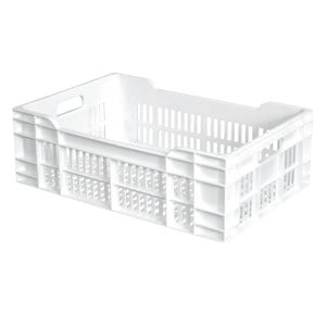 Crate 600 X 400 Perforated 40L White - Gilac