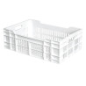 Caisse 600 X 400 Ajouree 40L Blanc - Gilac