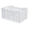 Caisse 600 X 400 Ajouree 60L Blanc - Gilac