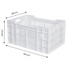 Krat 600 X 400 Geperforeerd 60L Wit - Gilac