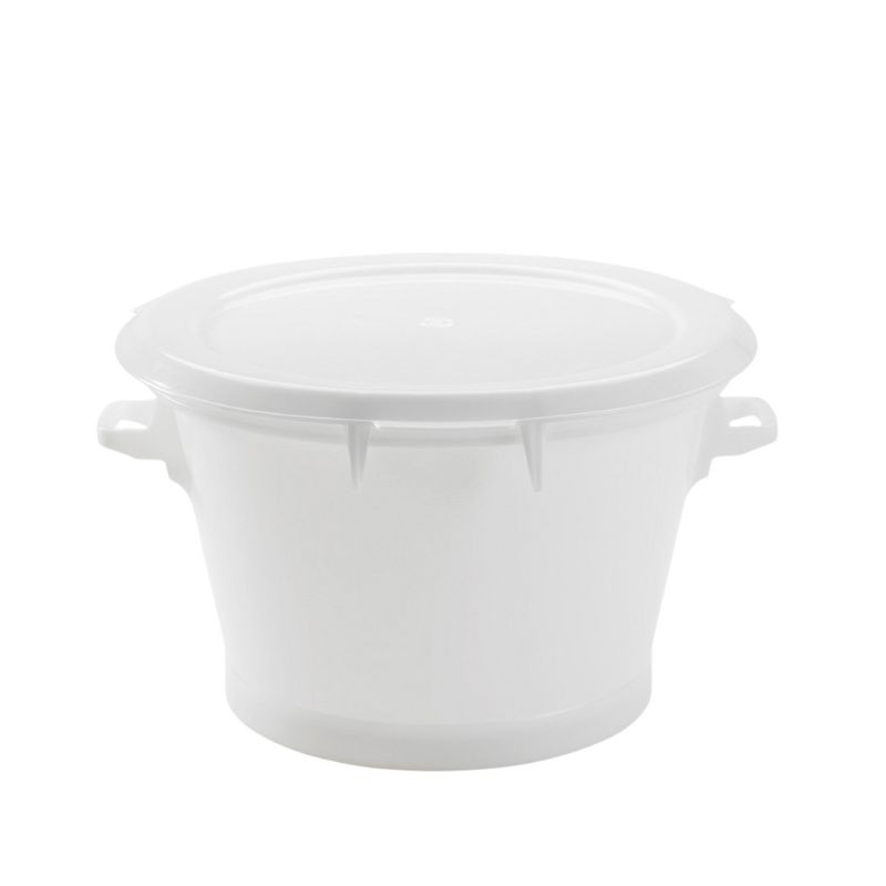 Round Reinforced Bottom Bucket 50L White - Gilac