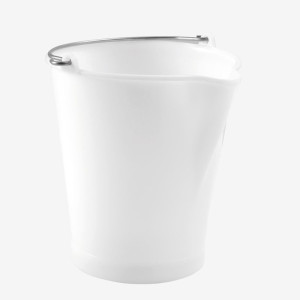 Seau 12L Bec Verseur Inox Blanc - Gilac