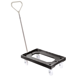 Rollsockel 4 Lenkrollen - Stahlrahmen - Schwarz