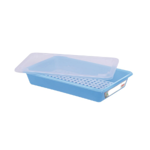 HACCP-Behälter mit Deckel und Gitter - 5 L - Blau - Gilac