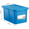 HACCP Rechteckiger Behälter mit Deckel - 55 L - Blau