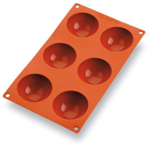 Silikon-Halbkugelform - 6 Vertiefungen - ⌀ 70 mm - Matfer