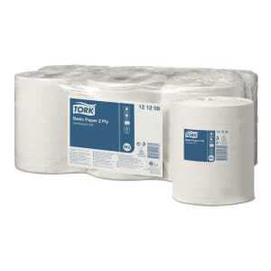 Basic 2-lagiges Wischtuchpapier - 6er Pack für eine professionelle Küche