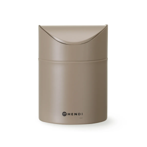 Tafelafvalbak met Scharnierend Deksel - Beige - HENDI