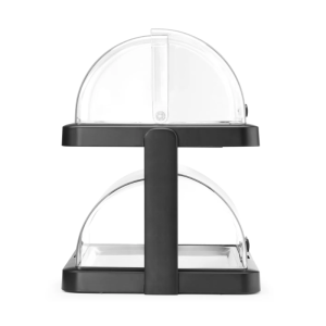 Vitrine Buffet à Couvercle Coulissant UNIQ - 2 Plateaux - Noir - HENDI