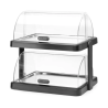 Vitrine Buffet mit Schiebedach UNIQ - 2 Tabletts - Schwarz - HENDI