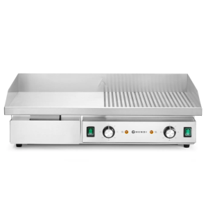 Grillplaat Geribbeld/Glad - 717 x 383 mm - HENDI