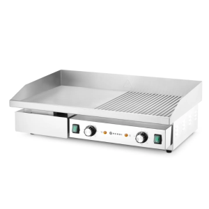 Grillplaat Geribbeld/Glad - 717 x 383 mm - HENDI