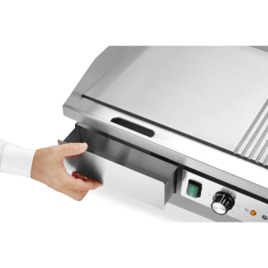 Grillplaat Geribbeld/Glad - 717 x 383 mm - HENDI