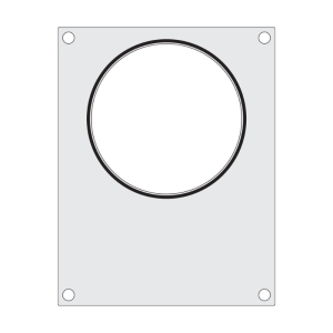 Verzegelingsmatrijs voor Handmatige Sealer - 1 Rond Compartiment - HENDI