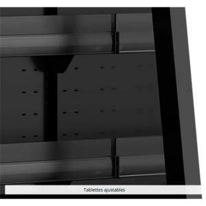 Vitrine Réfrigérée Basse Supermarché Ouverte - Noir - 360 L