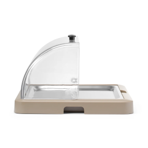 Vitrine Buffet mit Schiebedach UNIQ - Beige - HENDI