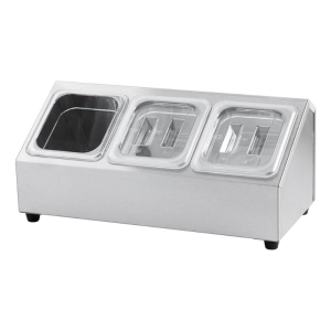 Presentatierek voor 3 GN 1/6 bakken - P 150 mm - Stalgast