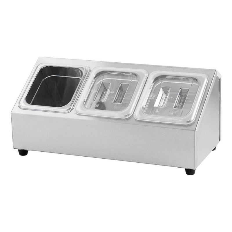 Presentatierek voor 3 GN 1/6 bakken - P 150 mm - Stalgast