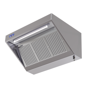 Complete Snack Hood 900 - Length 1600 - Motor, LED and Dimmer - Dynasteel