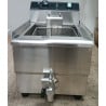 Professionelle Fritteuse 13L mit Edelstahlablauf - Dynasteel